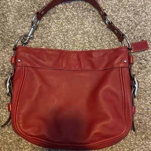 red coach shoulder bag